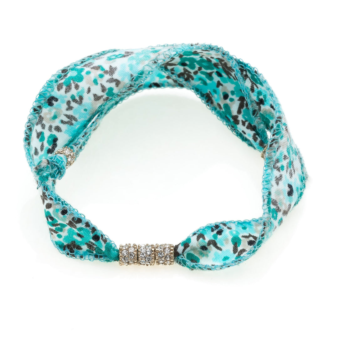 Giora Bracelet Giora' Soft Silk Bracelet with Swarovski Crystals Acquamarine Giora' Soft Silk Bracelet with Swarovski Crystal Brand