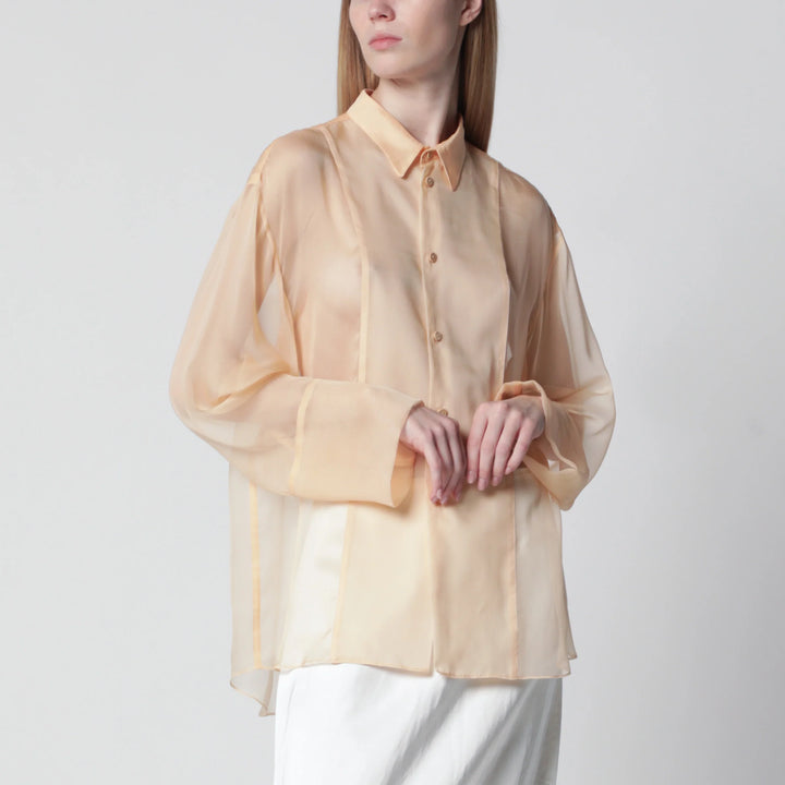 Alberta Ferretti - Semi-sheer beige shirt