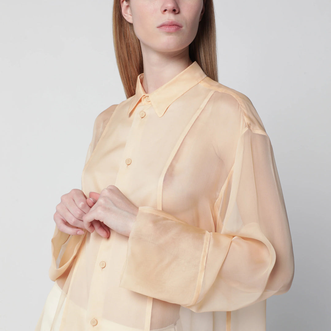 Alberta Ferretti - Semi-sheer beige shirt
