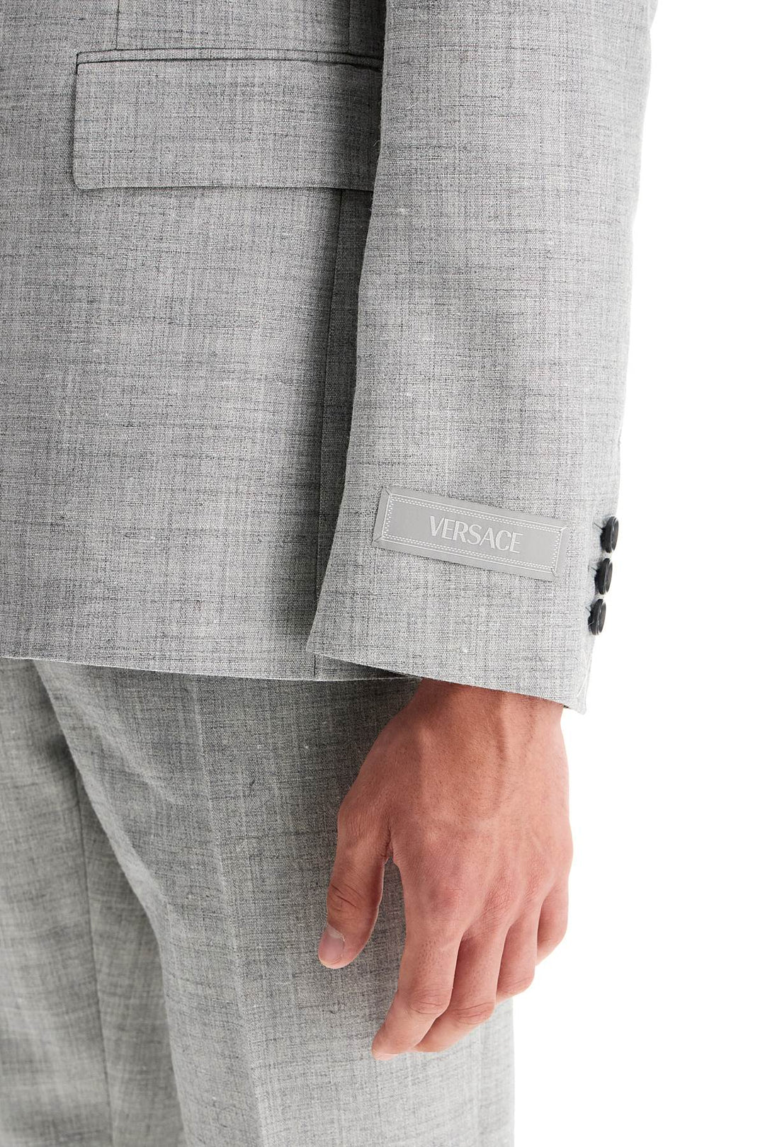 Versace Double-breasted Wool Blend Blazer
