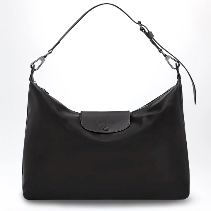 Longchamp - Black XL Le Pliage Xtra leather hobo bag