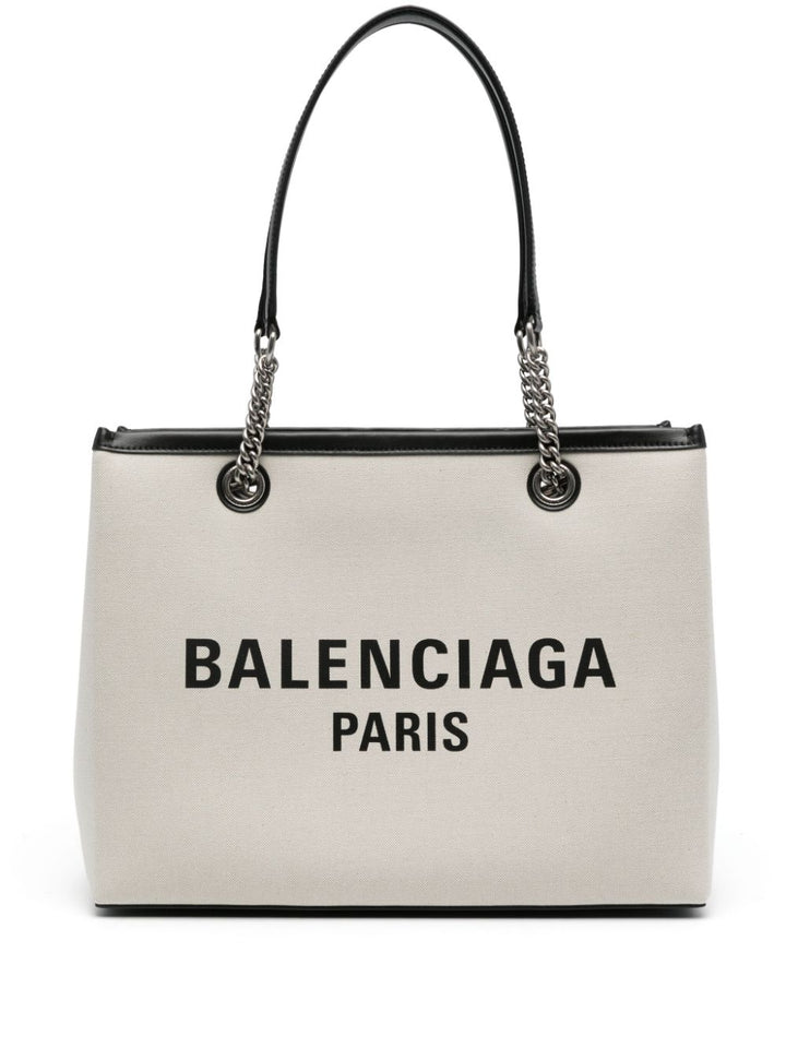 Balenciaga – Tragetasche aus Canvas mit Logo-Print