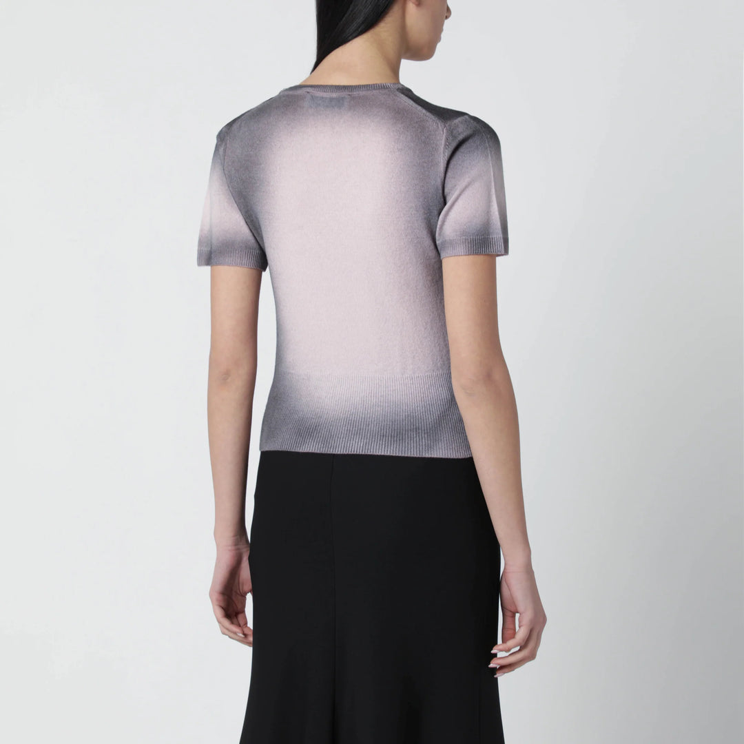 Vivienne Westwood - Pink/black dégradé-effect knit top