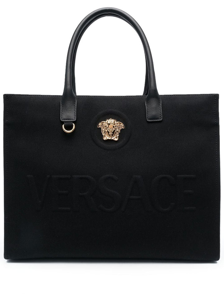 Versace Black Canvas Medusa Bag