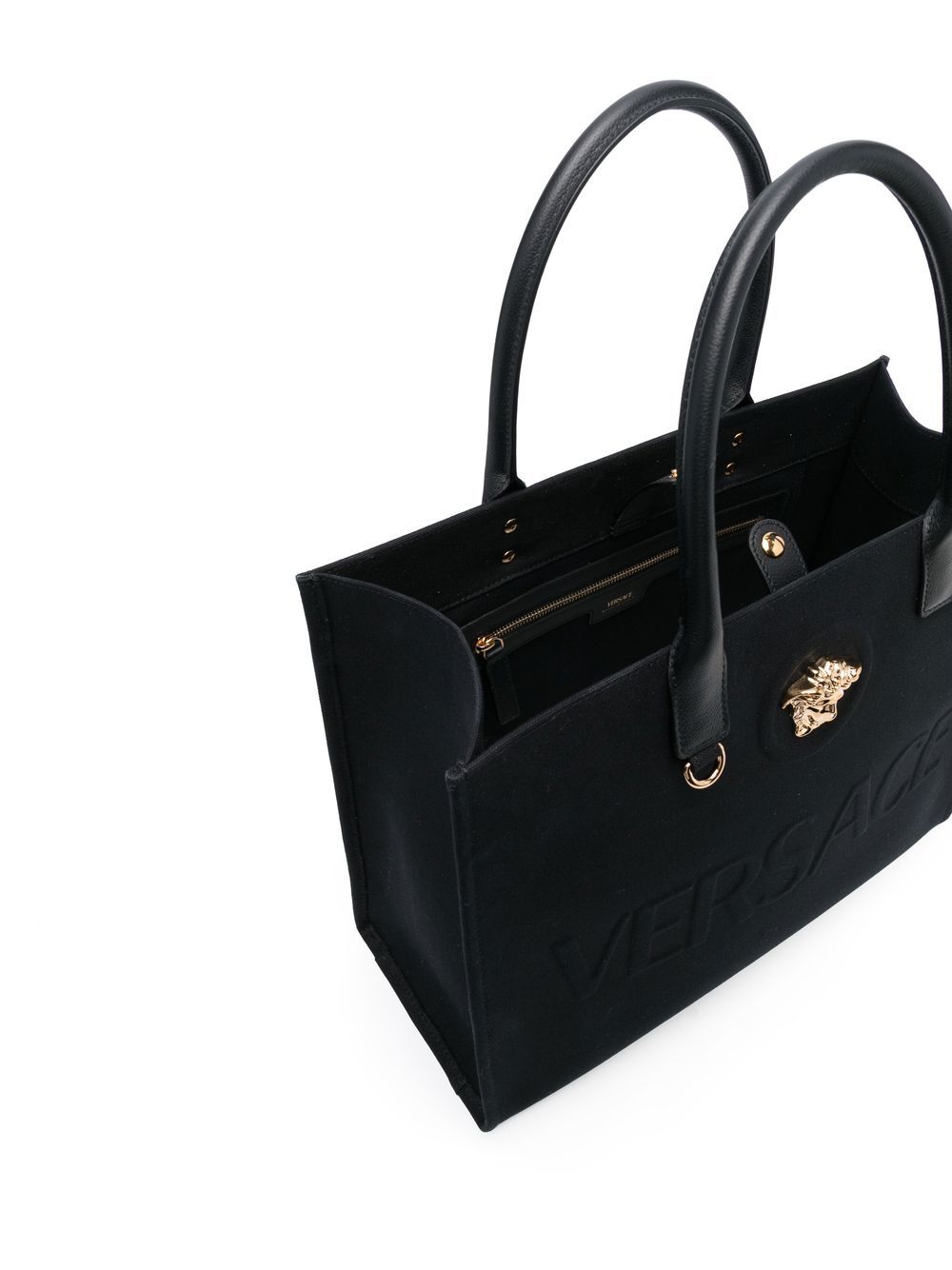 Versace Black Canvas Medusa Bag