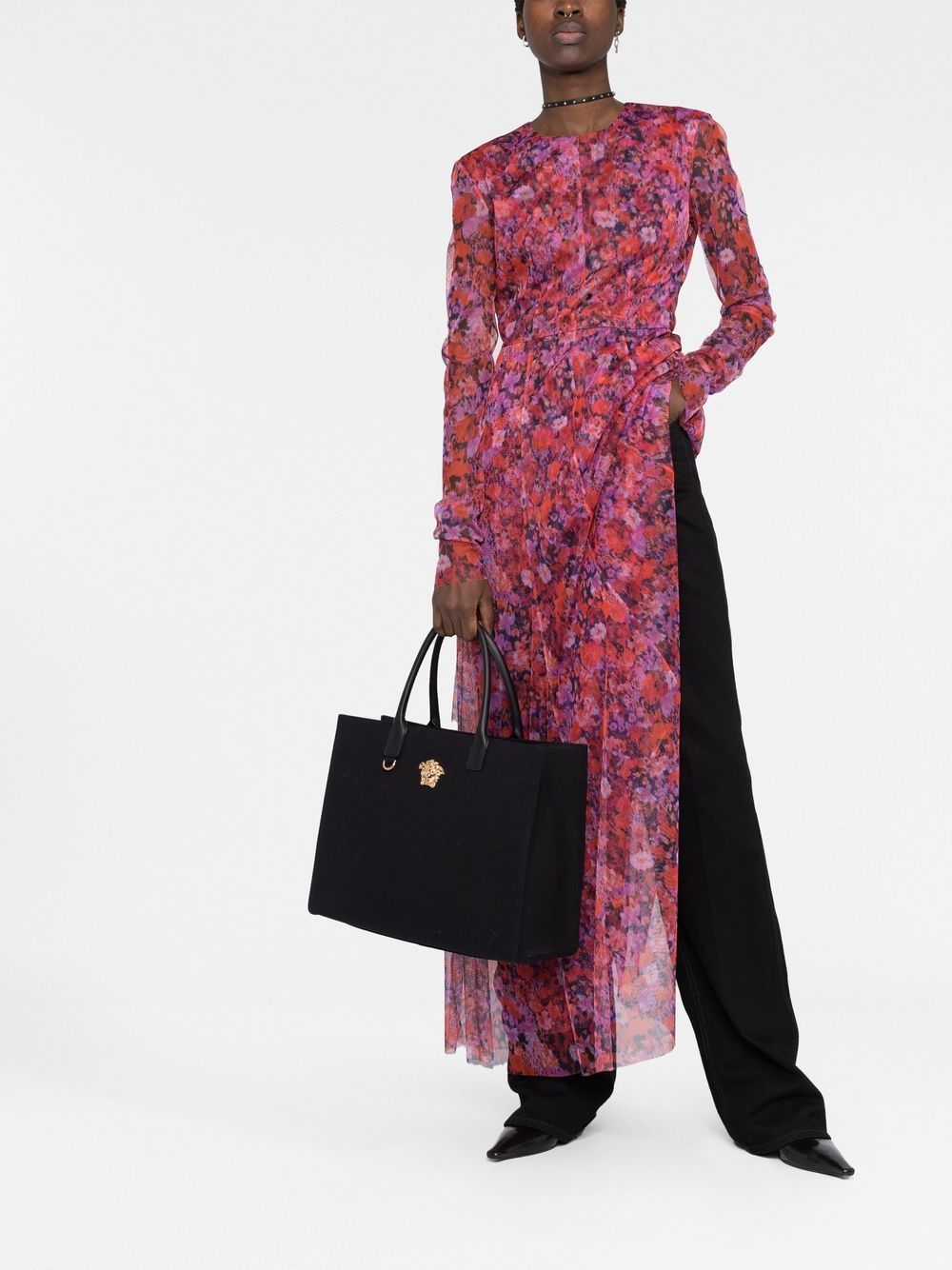 Versace Black Canvas Medusa Bag
