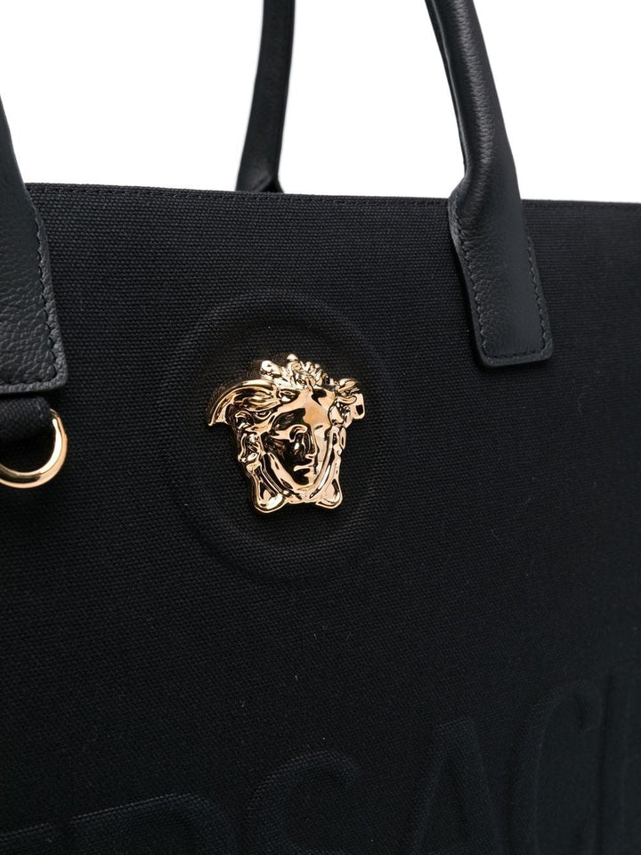 Versace Black Canvas Medusa Bag