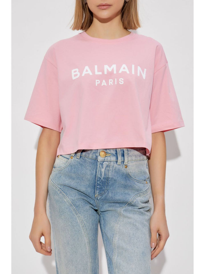 Balmain Cropped Tee
