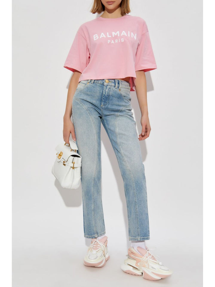 Balmain Cropped Tee