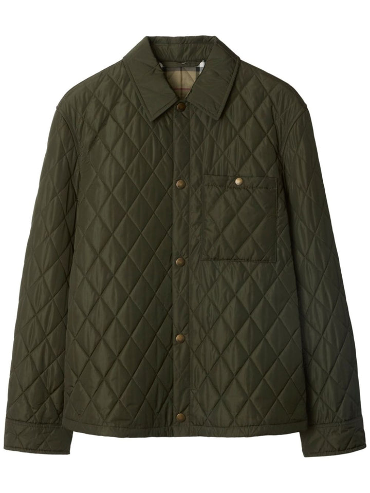 Burberry Quilted Jackets Green