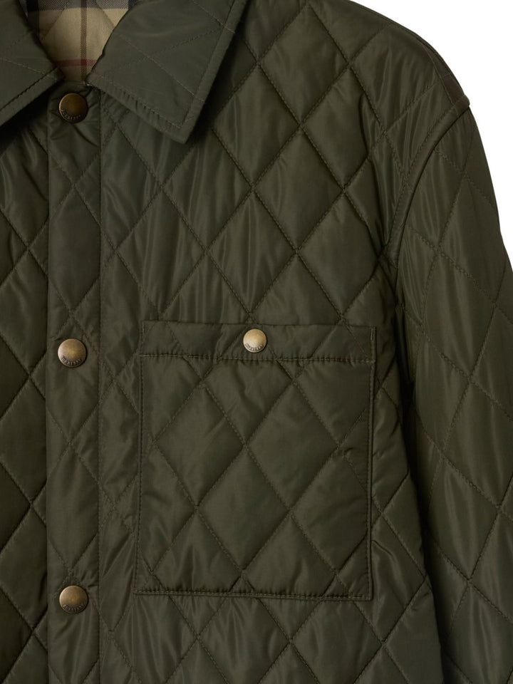 Burberry Quilted Jackets Green