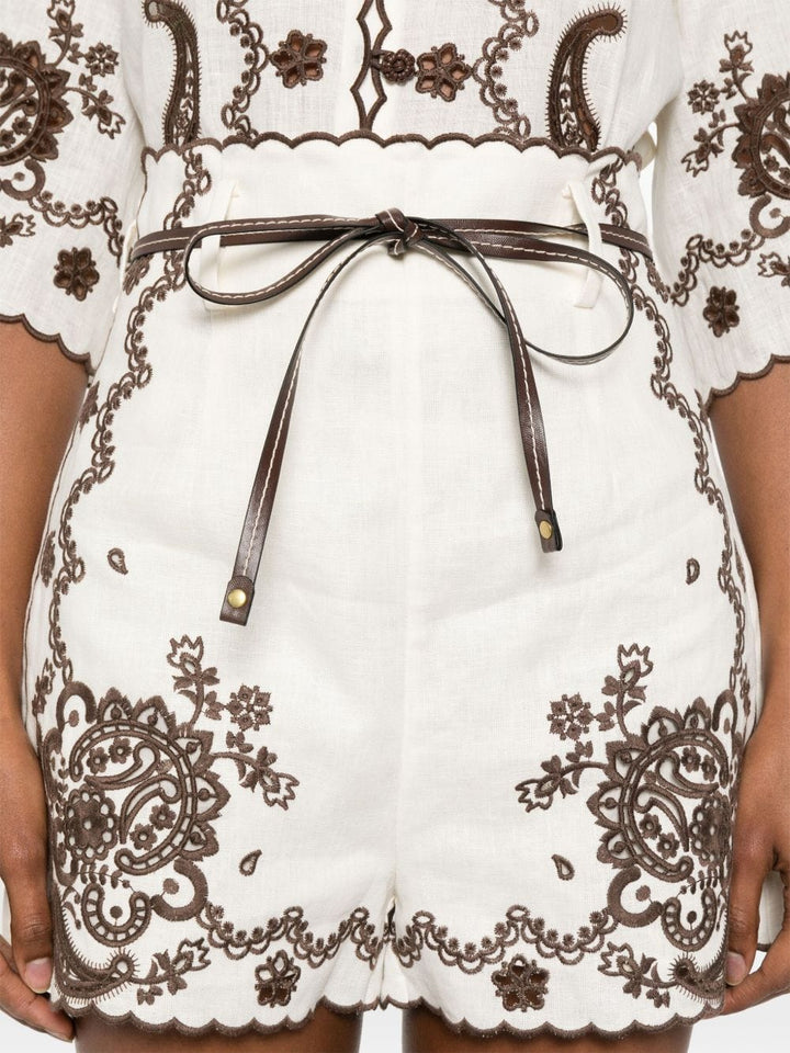 Short trousers Zimmermann Shorts Ivory Brand
