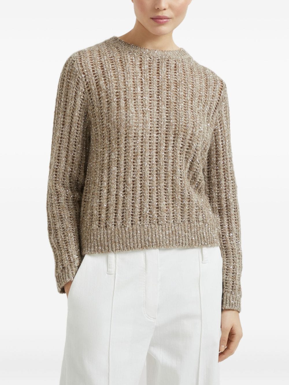 Topwear Brunello Cucinelli Sweaters Beige Brand