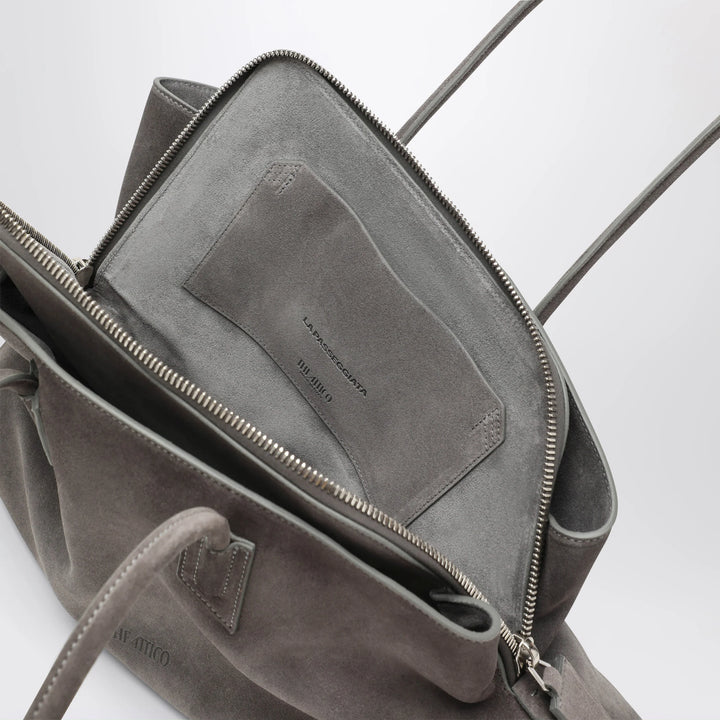 The Attico - La Passeggiata Medium bag in grey suede