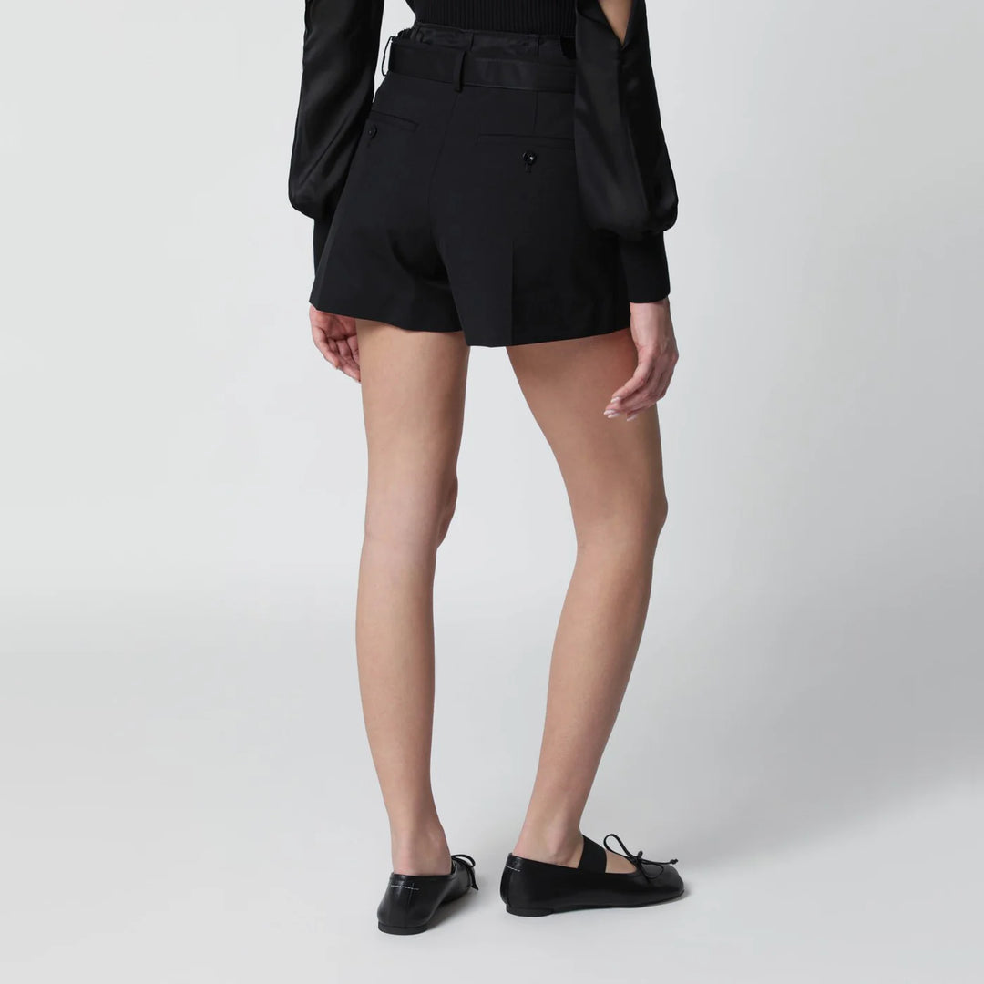 Sacai - Black wool-blend Shorts