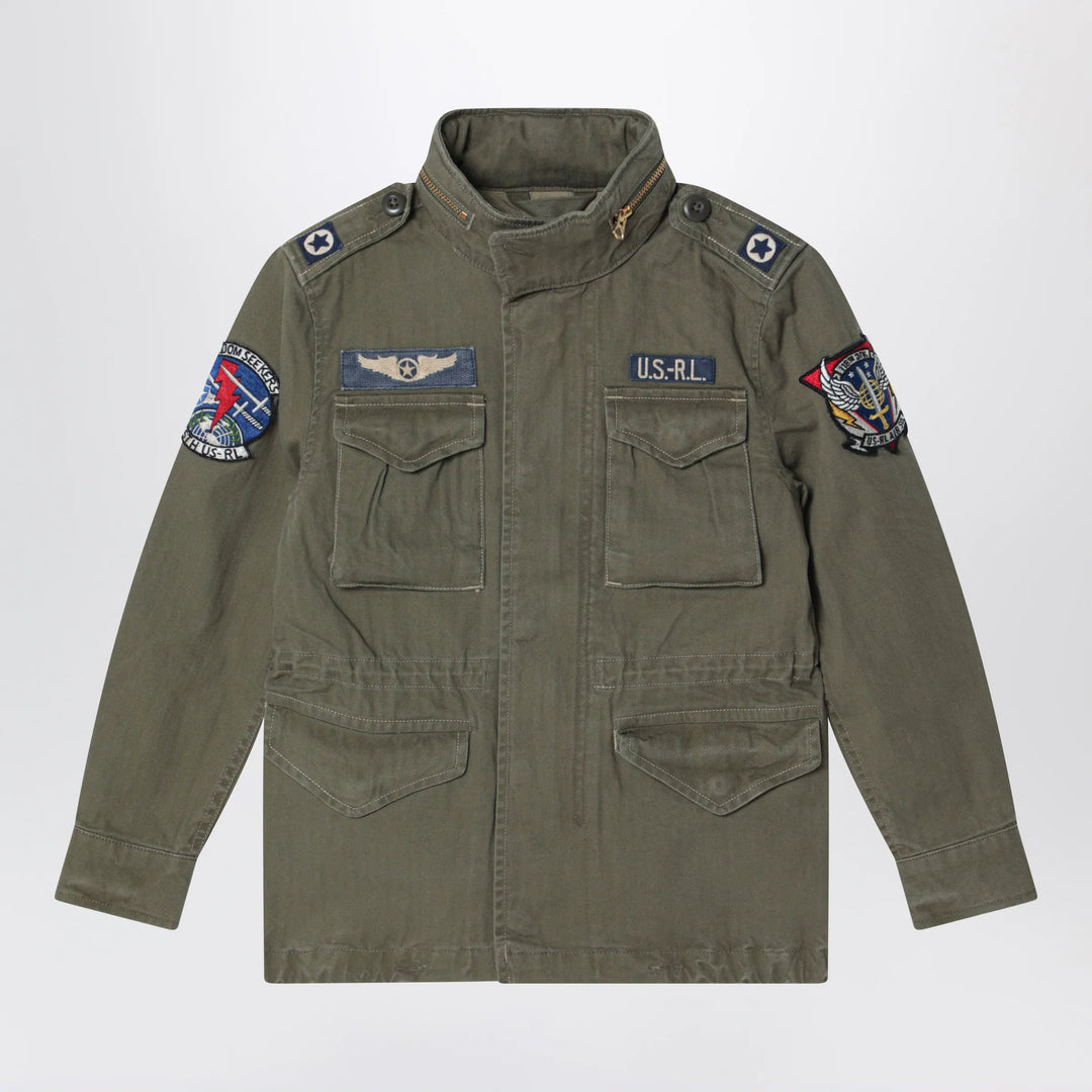 Polo Ralph Lauren - Military jacket in olive green cotton canvas