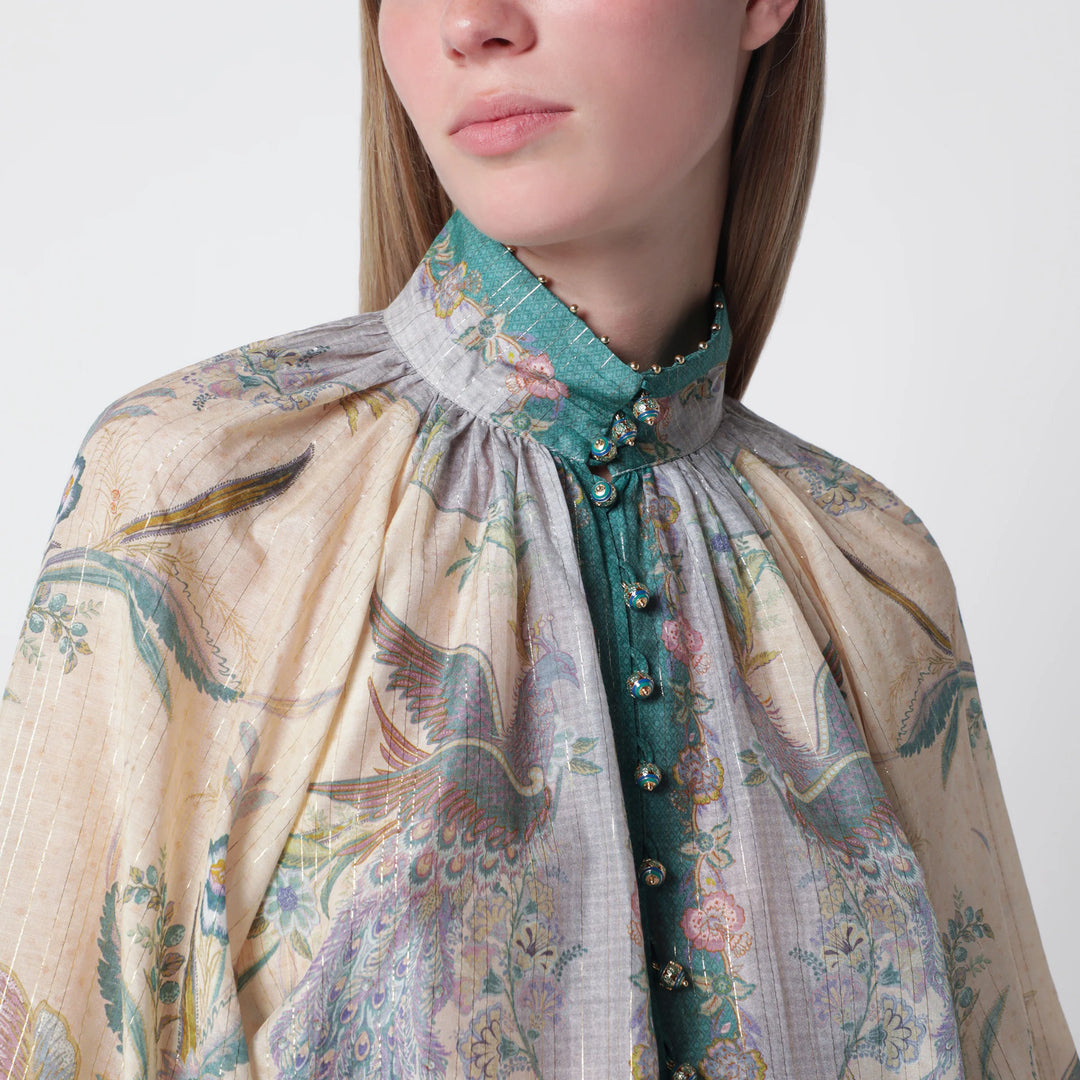 ZIMMERMANN - Cream cotton and silk Indra shirt