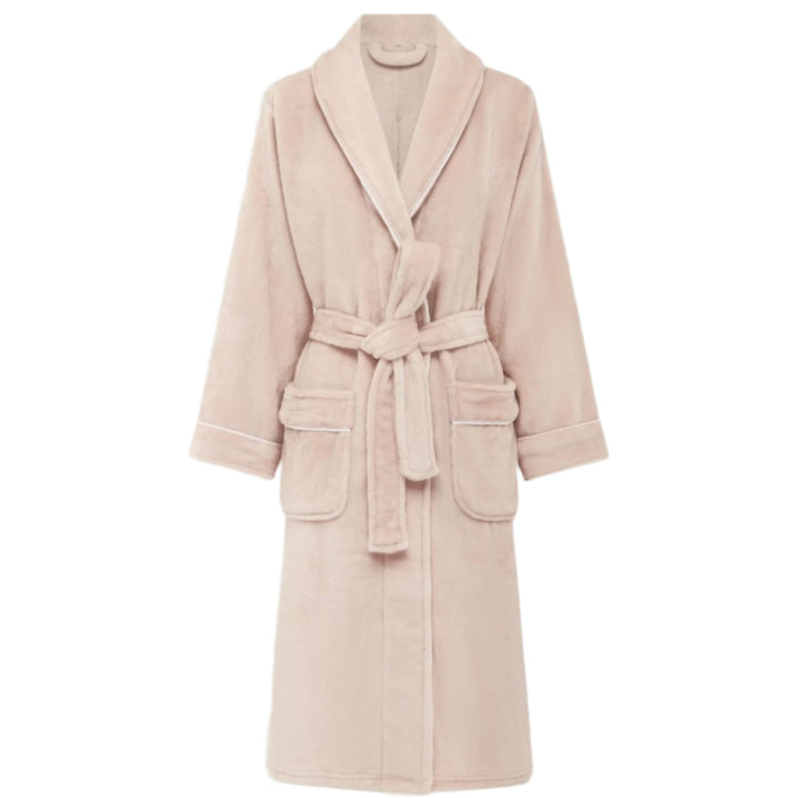 Brogo Luxe Bathrobe Blush - White Piping