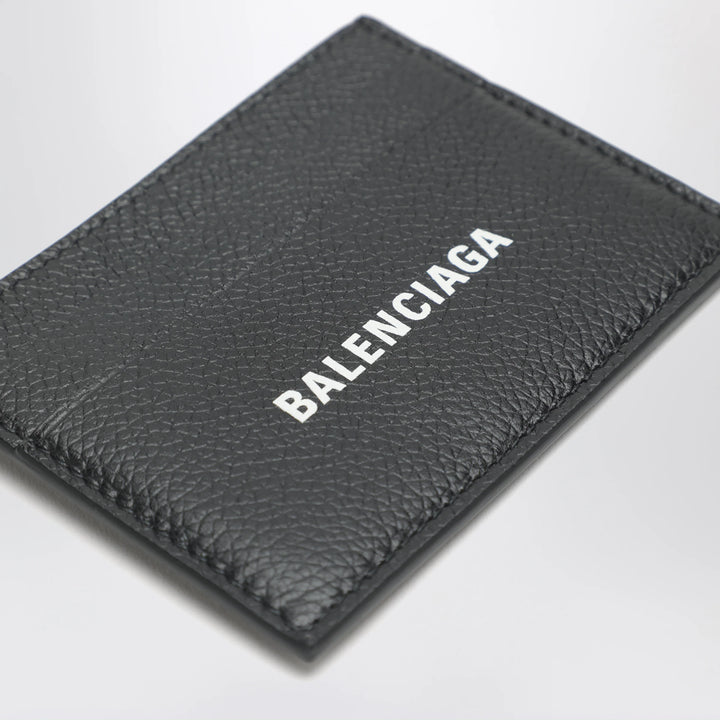 Balenciaga - Cash black card holder in grained leather