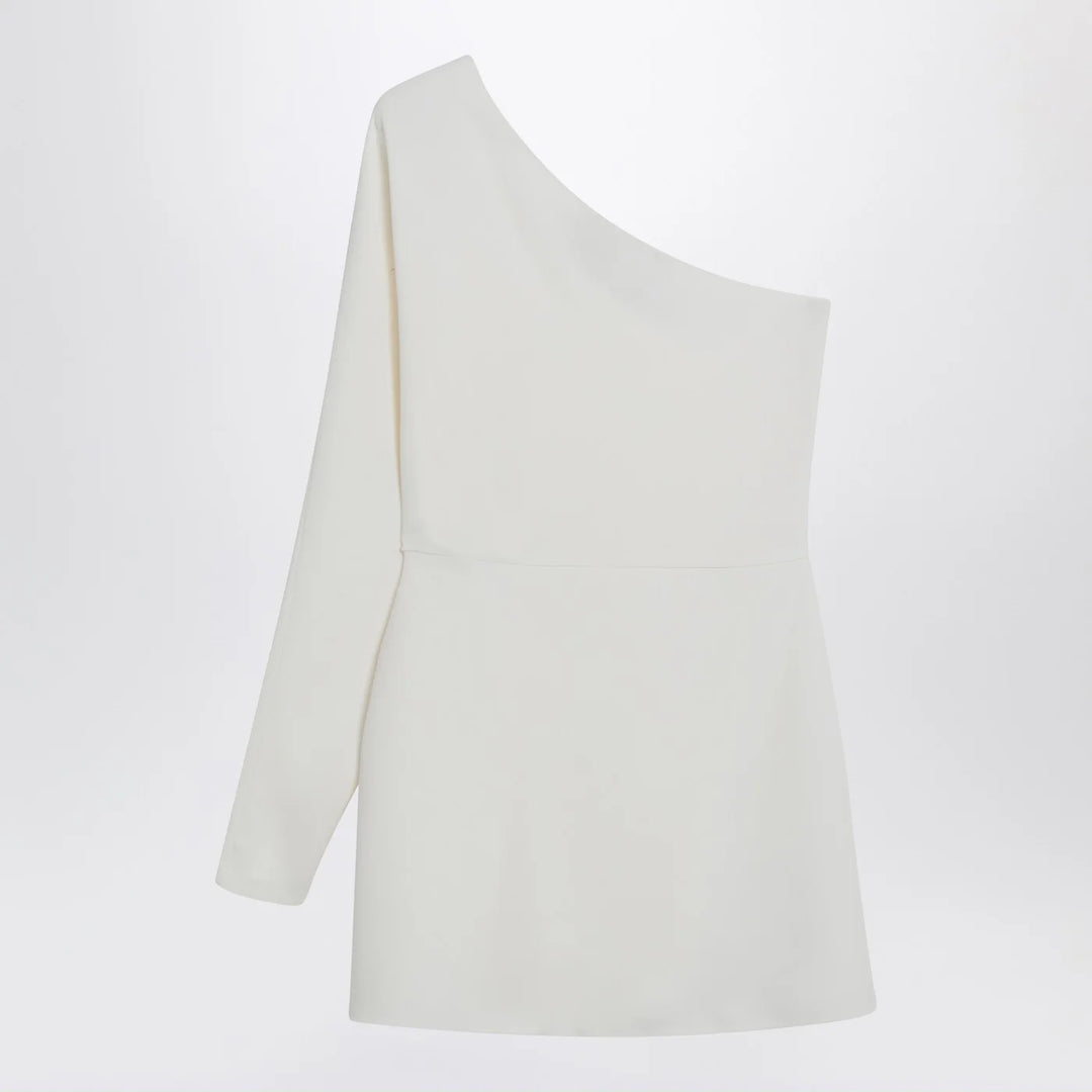 Valentino - Ivory one-shoulder top in couture cady