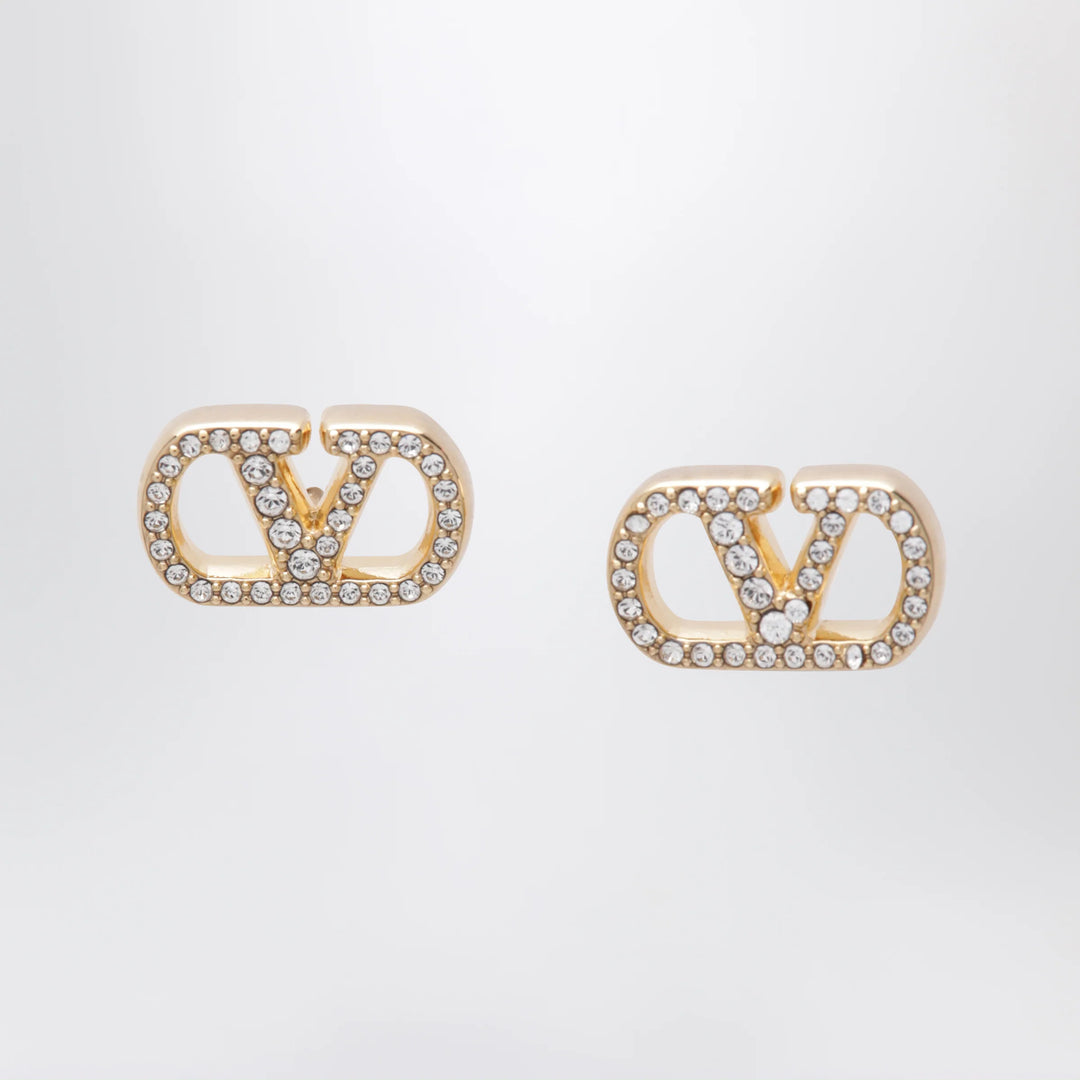 Valentino Garavani - Gold-tone VLogo Signature earrings with Swarovski crystals