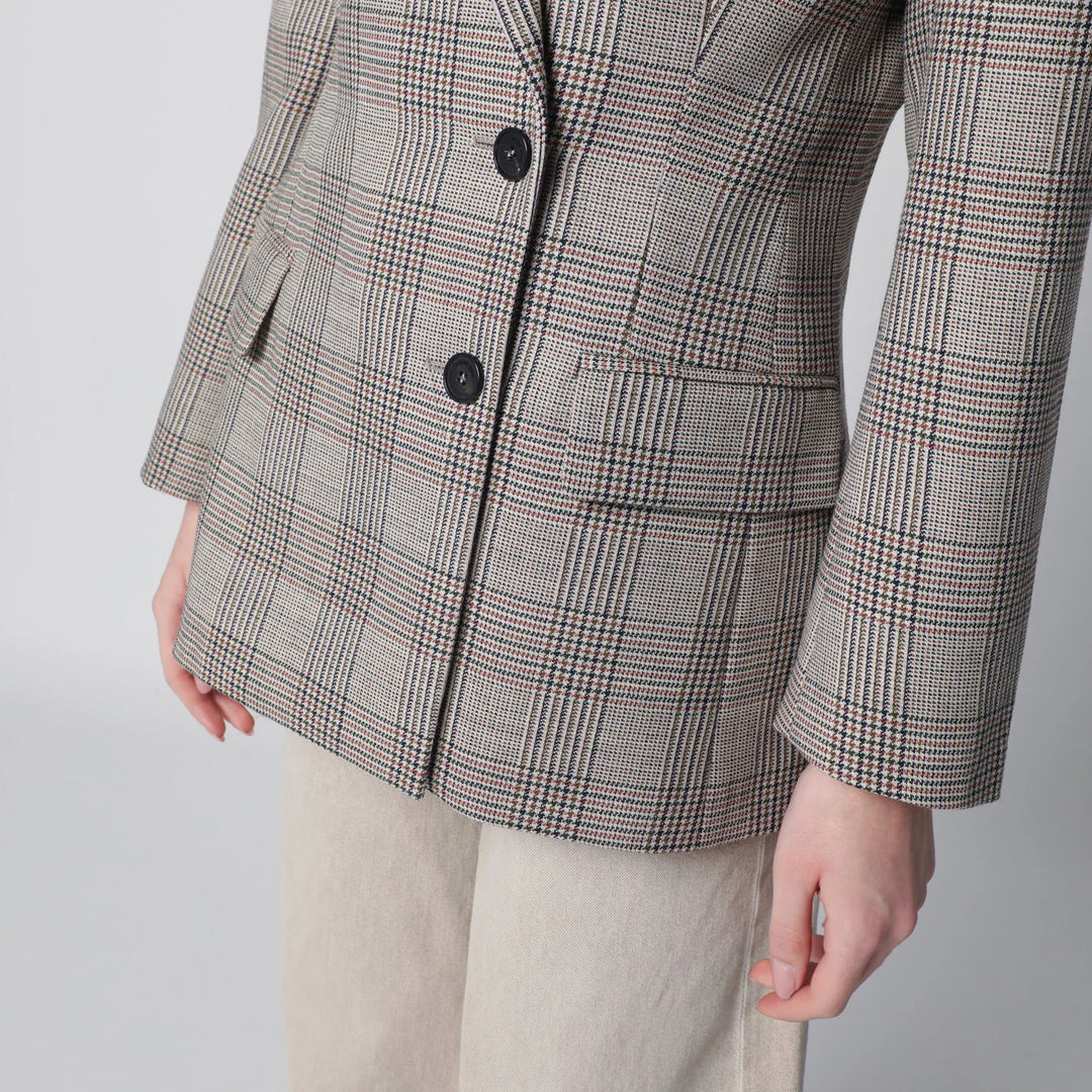 ANINE BING - Asymmetric Prince of Wales jacket