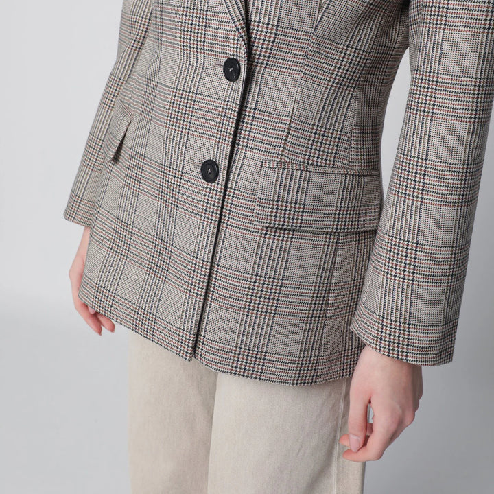 ANINE BING - Asymmetric Prince of Wales jacket