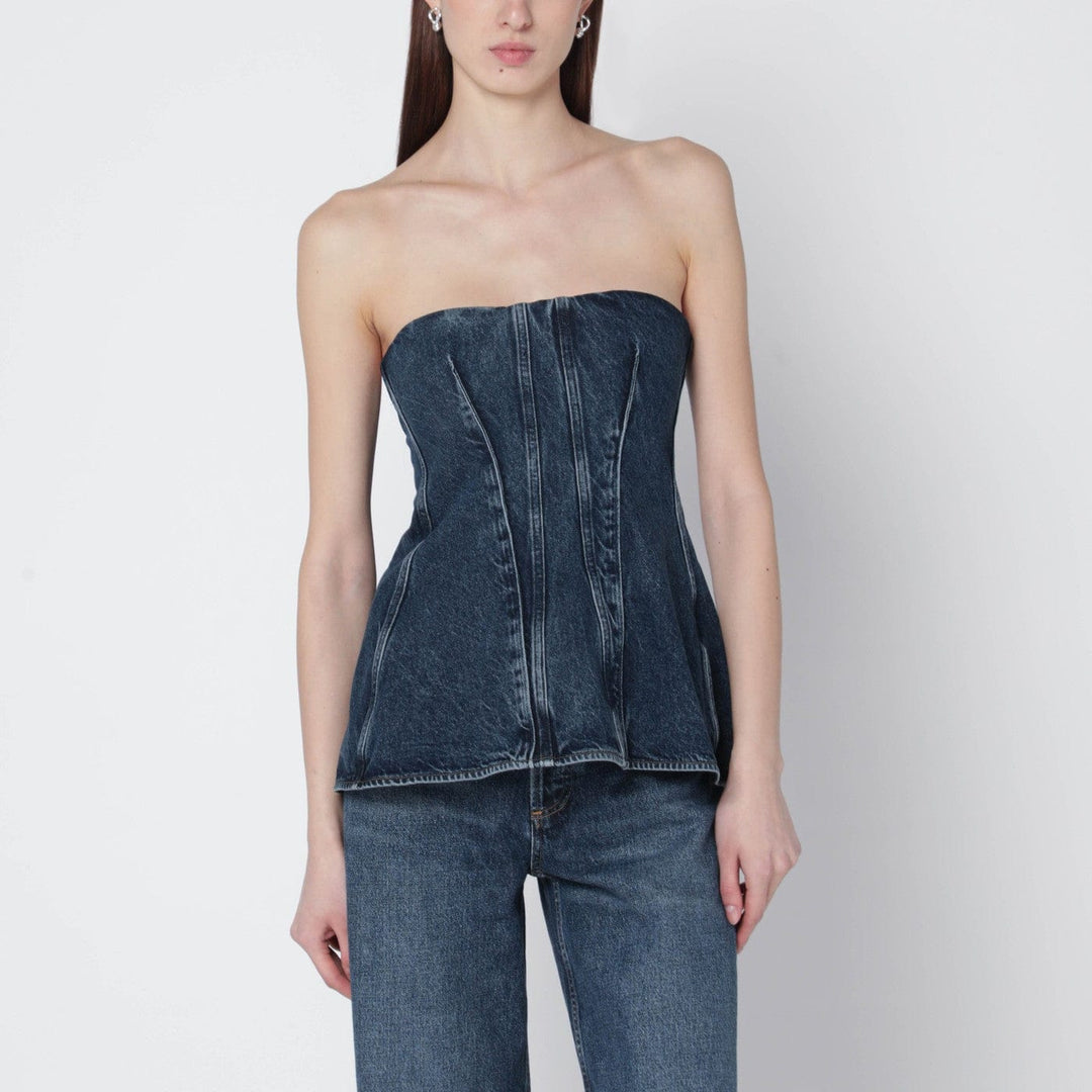 Apparel & Accessories AGOLDE - Blue Lara denim corset Brand
