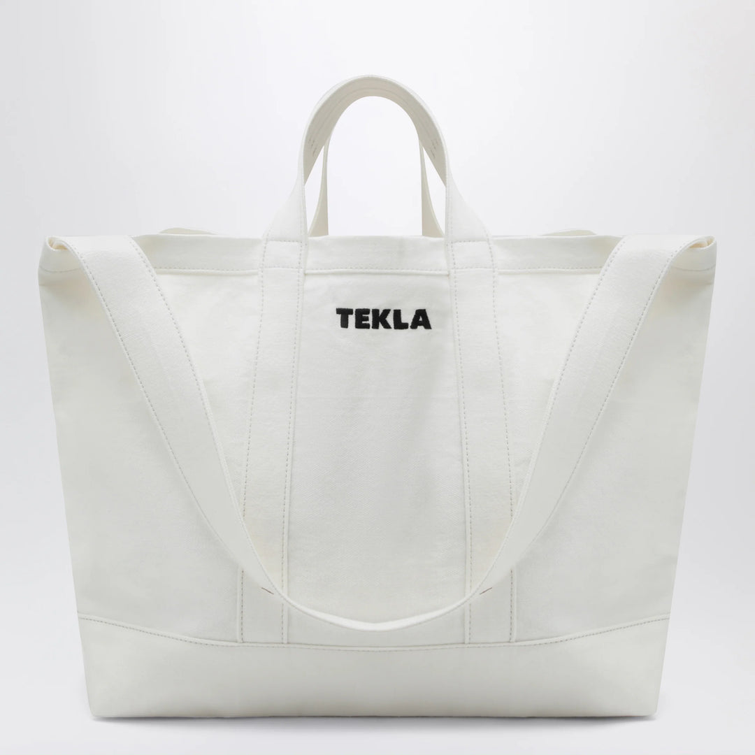 Tekla - White cotton beach bag