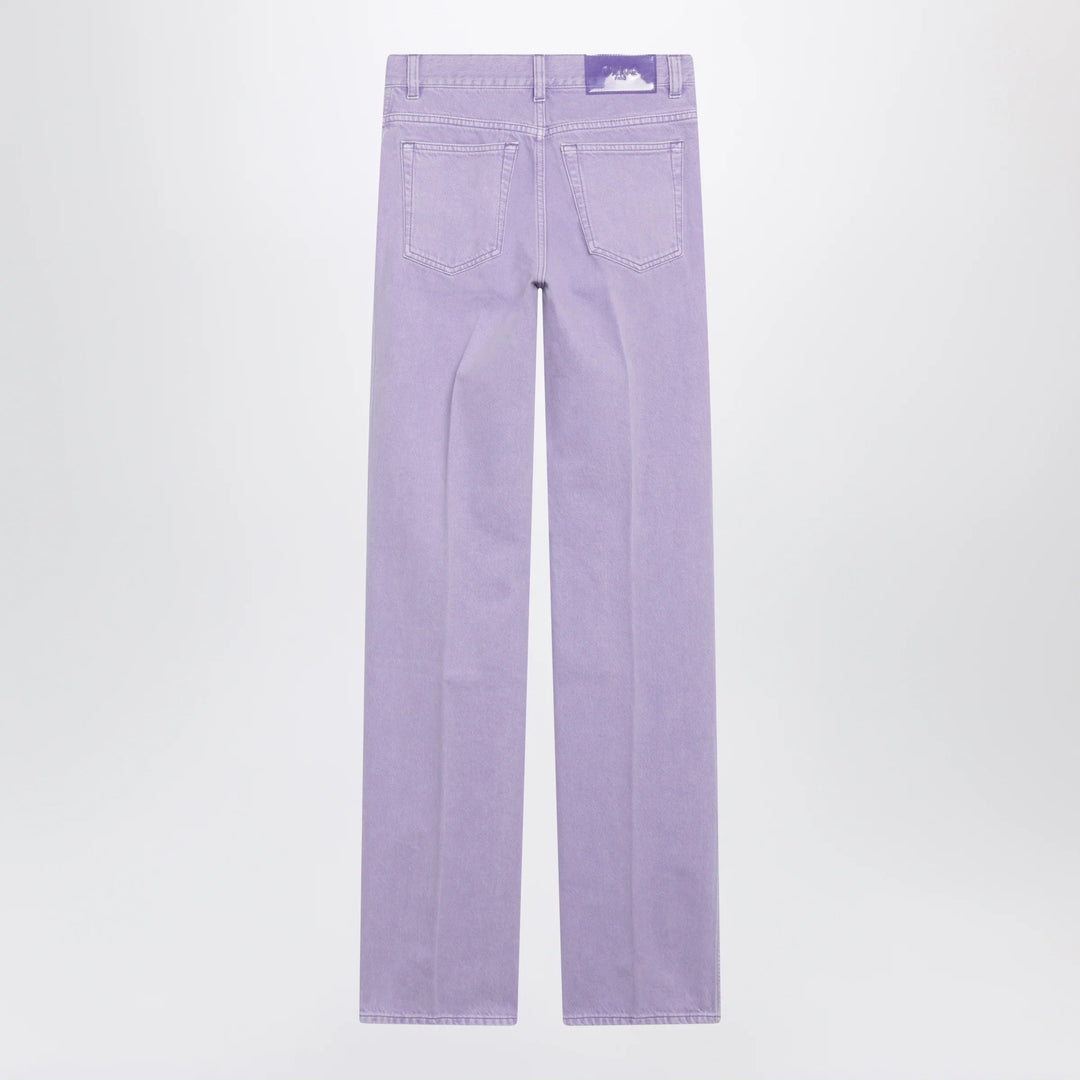 Chloé - Straight jeans in lavender organic cotton denim