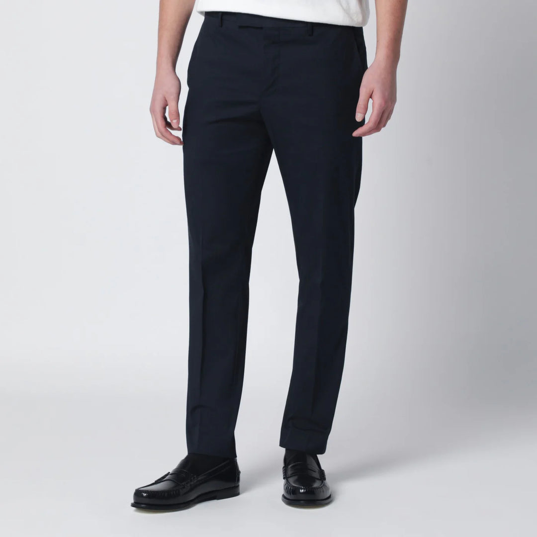 PT Torino - Blue slim-fit cotton-blend trousers