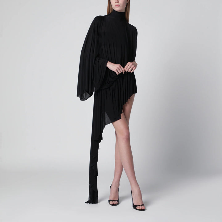 Francesco Murano - Black asymmetric turtleneck dress