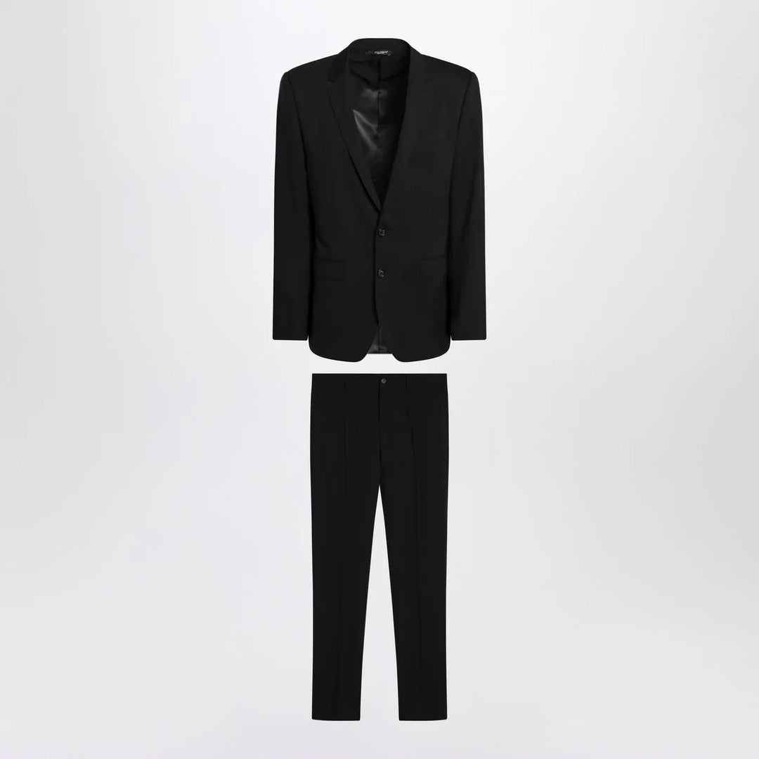 Dolce&amp;Gabbana - Black single-breasted virgin wool suit