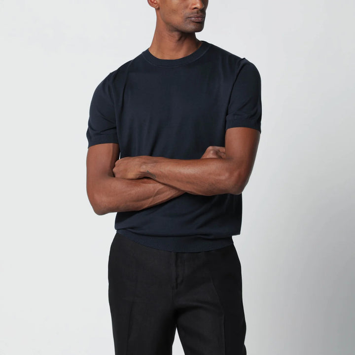 Lardini - Blue wool-blend knit