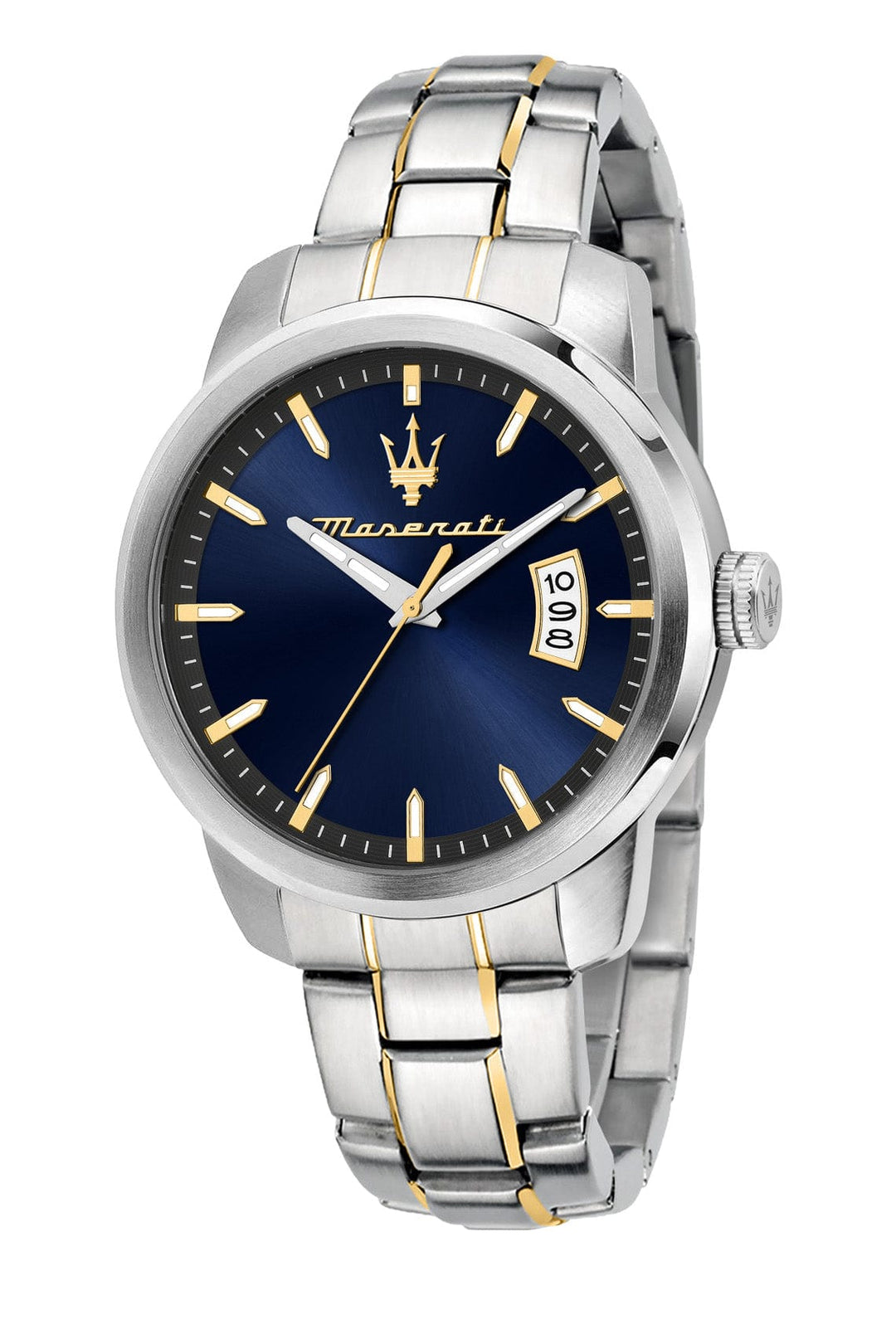 Watch Maserati Successo 42mm Blue Dial Two Tone Stainless Steel Strap Watch Brand