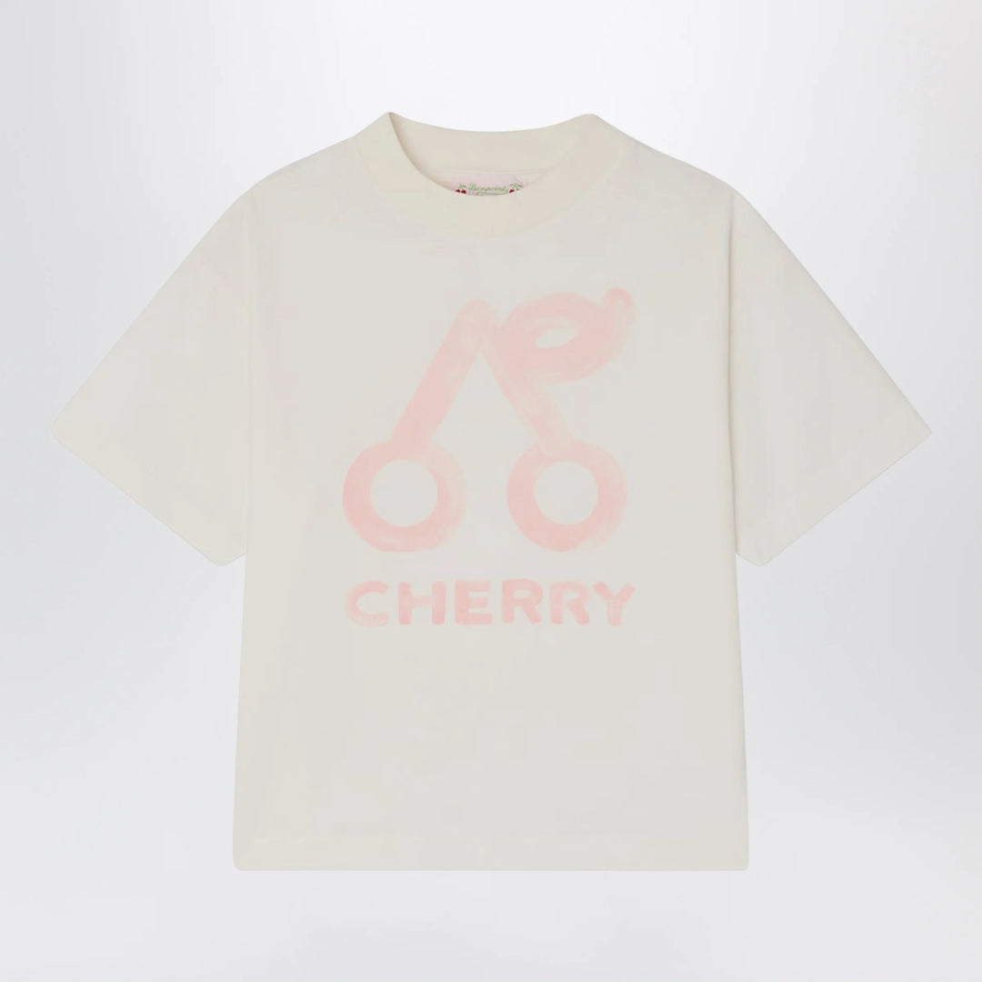 Bonpoint - Lele white T-shirt with cherry print Brand Apparel &amp; Accessories > Clothing > Shirts &amp; Tops