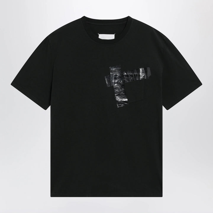 Maison Margiela - Taped cotton jersey T-shirt in black