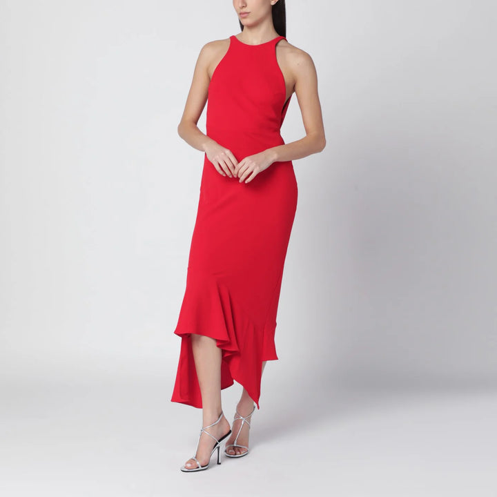 THE ANDAMANE - Red Carmen open-back dress