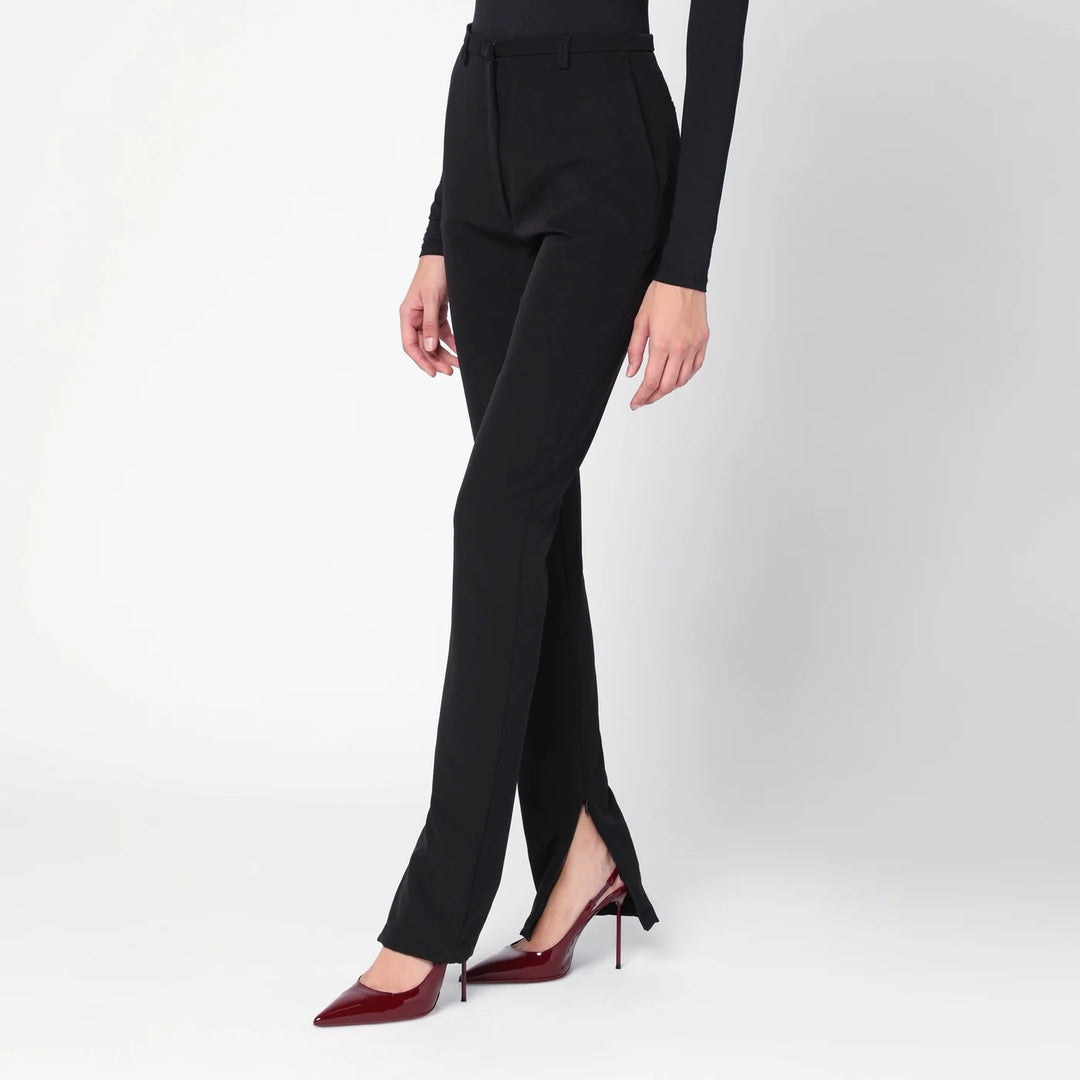 TheLatest - Black trousers with zipped slits