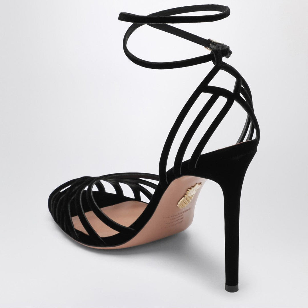 Sandals Aquazzura Wild Dream 105 black velvet sandals Brand