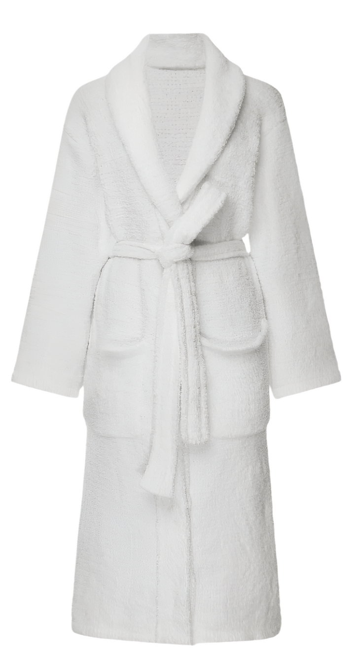 Brogo Extra Luxe Bathrobe Plush in white