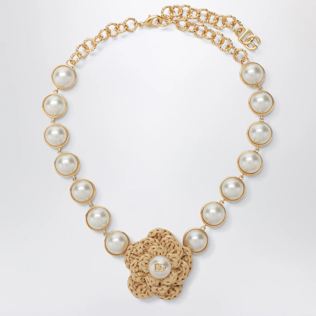 Dolce&amp;Gabbana - Flower necklace in brass in gold