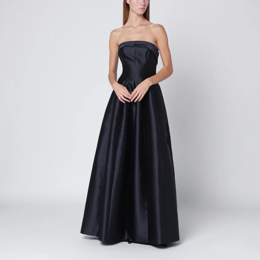 Alberta Ferretti - Blue evening dress in silk-blend mikado Brand Apparel & Accessories 42  IT