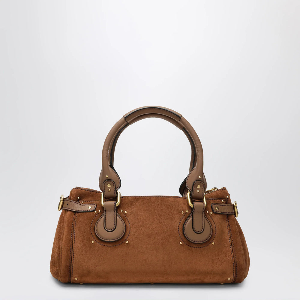 Chloé - Paddington suede calf leather bag in vintage brown Brand Apparel & Accessories TU