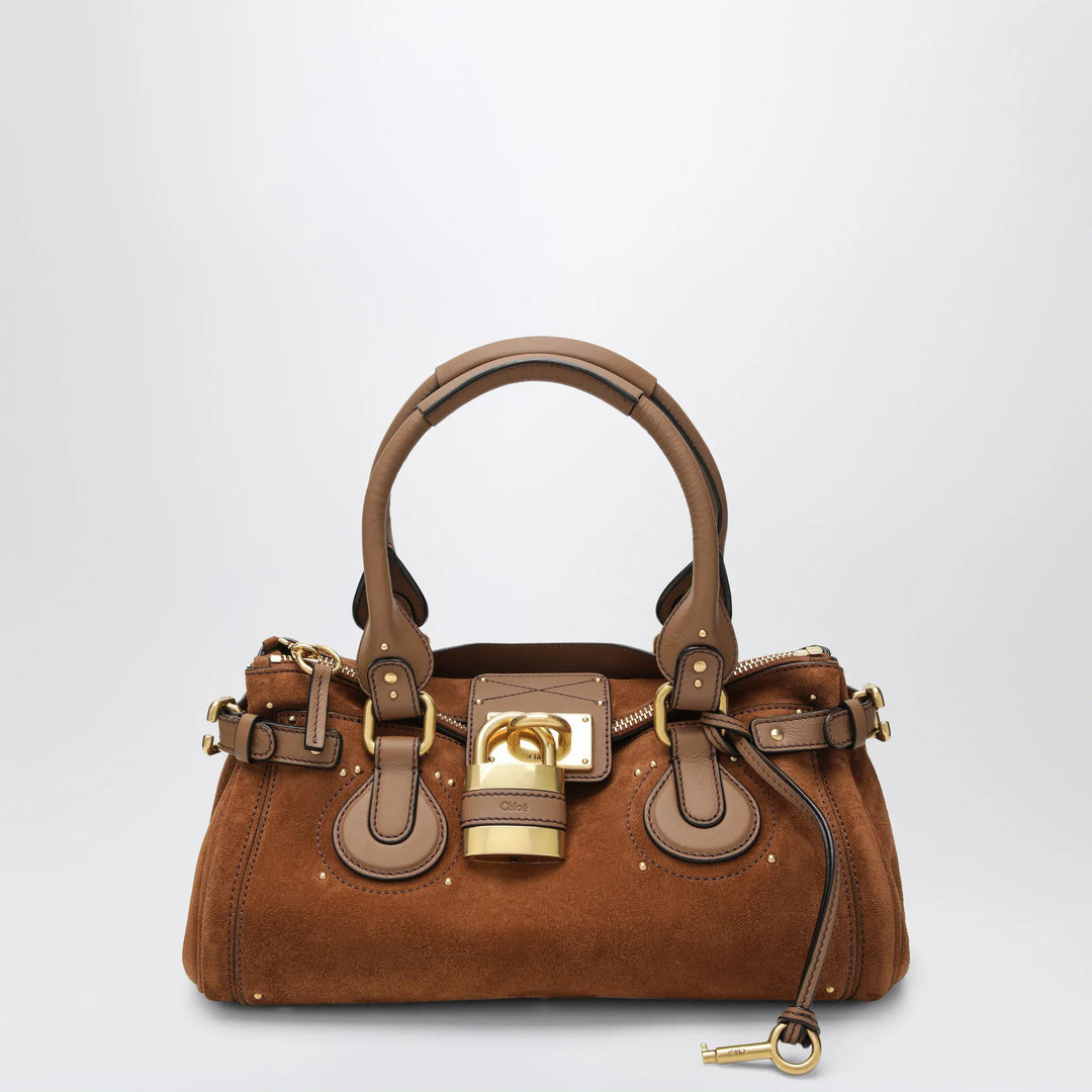 Chloé - Paddington suede calf leather bag in vintage brown Brand Apparel &amp; Accessories TU