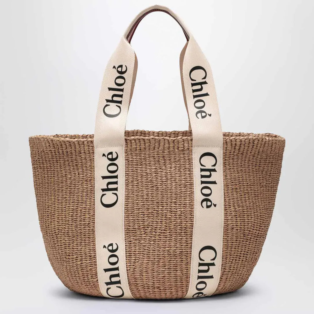 Chloé - Woody large basket bag with white ribbon Brand Apparel & Accessories