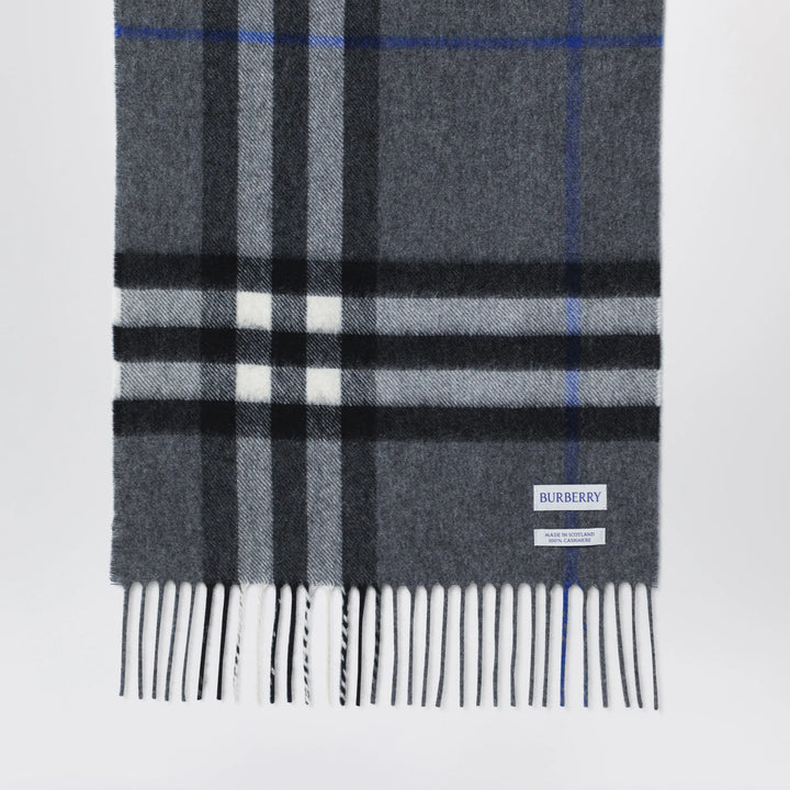 Burberry - Check cashmere scarf in Marlborough Grey Brand Apparel &amp; Accessories > Clothing Accessories > Scarves &amp; Shawls TU