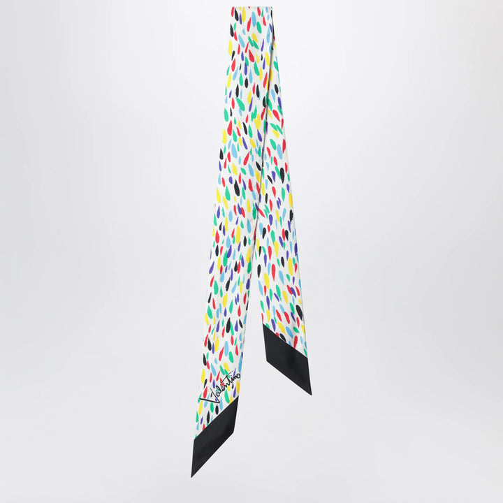 Valentino Garavani - Silk bandeau scarf with multicolor print Brand Apparel &amp; Accessories > Clothing Accessories > Scarves &amp; Shawls