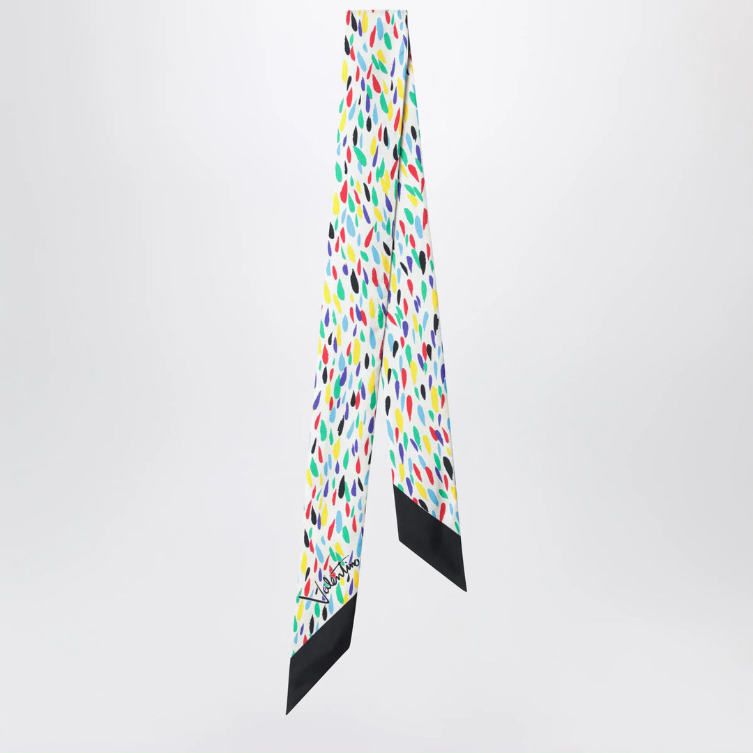 Valentino Garavani - Silk bandeau scarf with multicolor print Brand Apparel &amp; Accessories > Clothing Accessories > Scarves &amp; Shawls TU