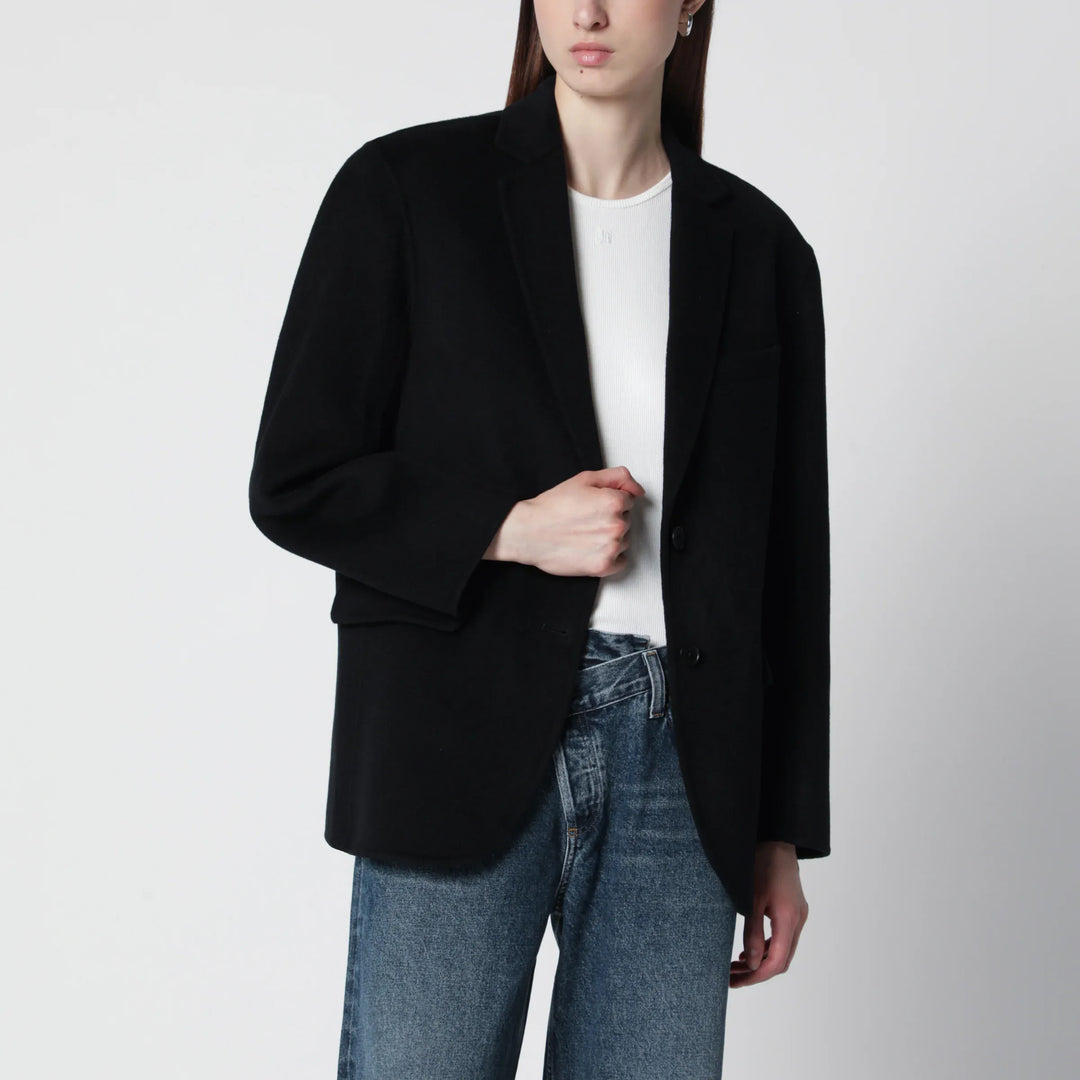 ANINE BING - Quinn oversized wool-cashmere blazer in black Brand Apparel & Accessories > Clothing > Outerwear > Coats & Jackets XS